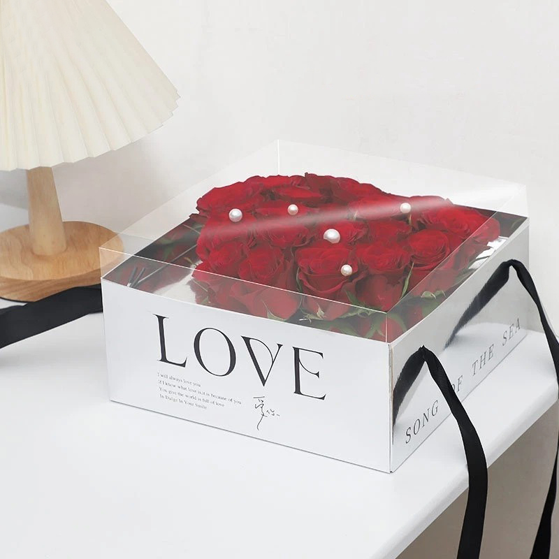 Thiết Kế Bộ Hộp Mica Love Vuông Sang Trọng