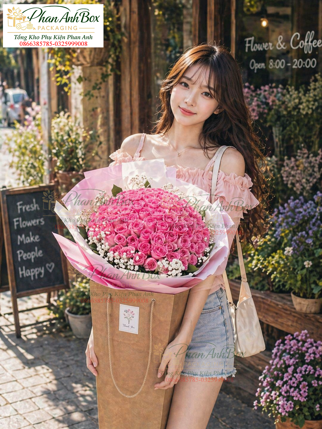 Túi Kraft Đựng Hoa