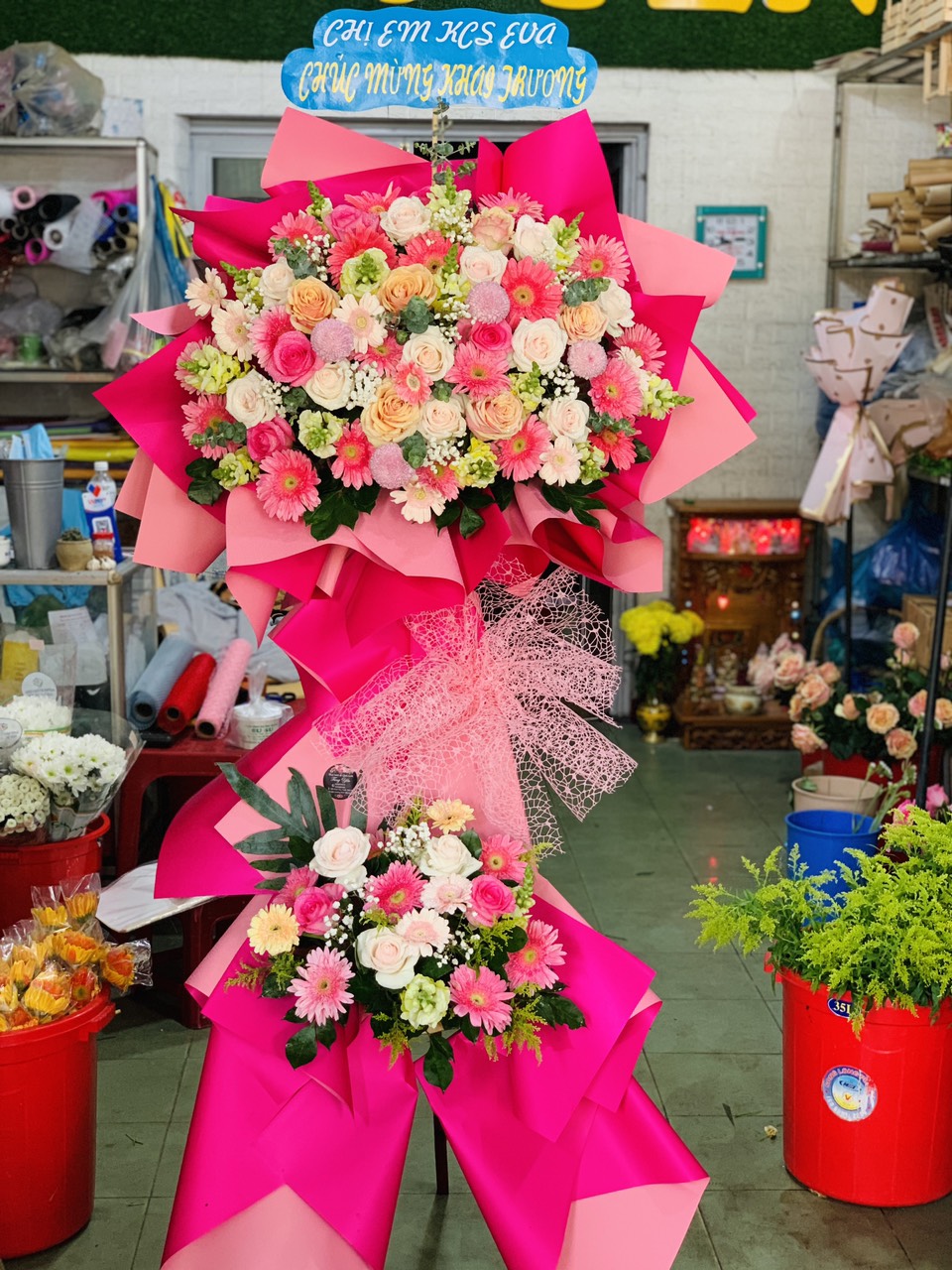 Mẫu hoa chúc mừng 05