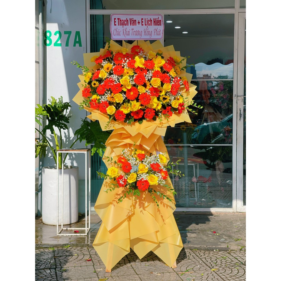 Mẫu hoa chúc mừng 08