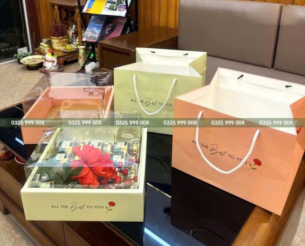 Bộ Hộp Túi Vuông Special Gift Đựng Hoa Quả