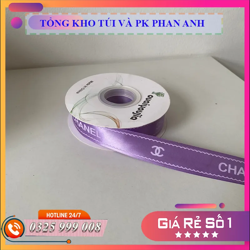 Ruy băng Chanel 2.5cm làm hoa